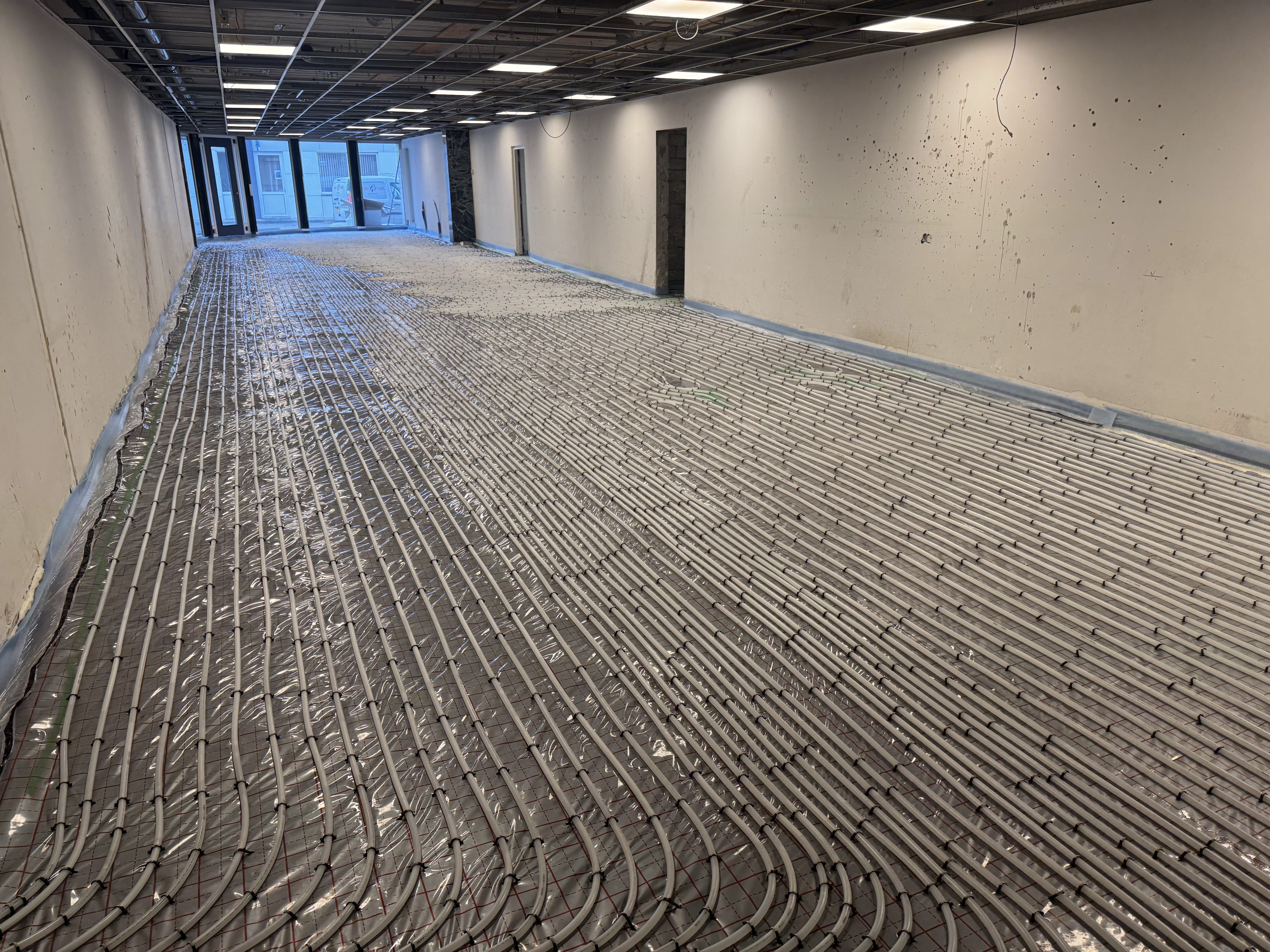 Kantoor renovatie op schuimbeton